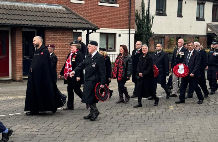 Peter at Mountsorrel Remembrance Parade