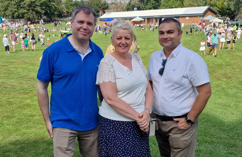 Enjoying Anstey Gala with Ed Argar MP