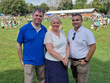 Enjoying Anstey Gala with Ed Argar MP